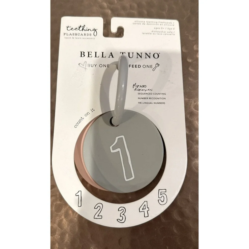 Bella Tunno Teething Flashcards Silicone Numbers Themed Educational Motor Skills